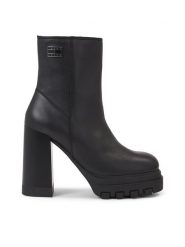 Tommy Jeans Botki Tjw High Heel Ankle EN0EN02256 Czarny. Czarne botki damskie Tommy Jeans, bez wzorów, z jeansu, bez obcasa, na słupku, bez zapięcia. Za 636.87 zł.