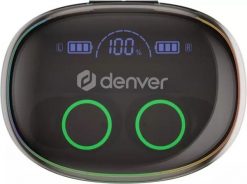 Słuchawki Denver BT TWS TWE-55B czarne. Czarne słuchawki bezprzewodowe Denver. Za 62.32 zł.