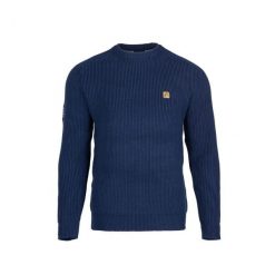 Sweter męski SAILOR. Niebieskie swetry męskie Bergson, m, bez wzorów, sportowe, bez kołnierzyka, bez ramiączek. W wyprzedaży za 239.00 zł.