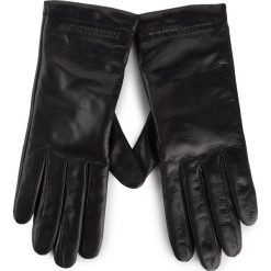Rękawiczki Damskie EMPORIO ARMANI - 634063 9A200 00020 S BLA. Czarne rękawiczki damskie Emporio Armani, bez wzorów, ze skóry. Za 559.00 zł.