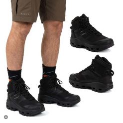 Buty trekkingowe męskie KADVA Obsidian Mid WP. Czarne trekkingi męskie KADVA, na jesień, z gumy, przed kolano, bez zapięcia. Za 299.99 zł.