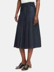 MAX&Co. Spódnica jeansowa 2616101013200 Granatowy Regular Fit. Niebieskie spódnice damskie MAX&Co., bez wzorów, z bawełny. Za 839.99 zł.