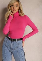 Różowy Sweter z Golfem o Klasycznym Dopasowanym Fasonie Buranda. Czerwone swetry nierozpinane damskie Renee, m, bez wzorów, z dzianiny, klasyczne, bez kołnierzyka, bez ramiączek. Za 49.99 zł.