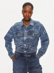 Tommy Jeans Kurtka jeansowa Claire DW0DW17664 Niebieski Regular Fit. Niebieskie kurtki damskie Tommy Jeans, m, bez wzorów, z bawełny, bez kaptura. Za 419.99 zł.