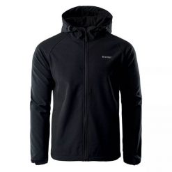Kurtka męska Softshell Hi-Tec Neti - czarna, Rozmiar M. Czarne kurtki męskie Hi-tec, m, bez wzorów, z materiału, bez kaptura, trekkingowe. Za 139.99 zł.