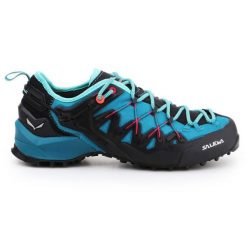 Buty Salewa Ws Wildfire Edge W 61347-8736 czarne. Czarne obuwie trekkingowe damskie z materiału, bez zapięcia. Za 962.69 zł.