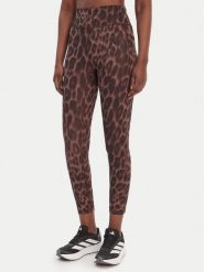 Adidas Legginsy Optime Essentials Workout KA6346 Brązowy Slim Fit. Brązowe legginsy damskie Adidas, bez wzorów, z syntetyku. Za 239.99 zł.