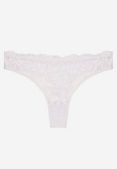 Białe Koronkowe Majtki Stringi z Bawełny Venalora. Białe majtki damskie Born2be, z bawełny. Za 9.99 zł.