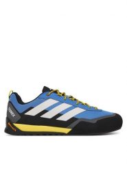 Adidas Trekkingi Terrex Skychaser Solo Approach JS4330 Niebieski. Niebieskie buty zimowe męskie Adidas, bez wzorów, z materiału, bez obcasa, bez zapięcia. Za 529.99 zł.