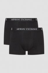 ARMANI EXCHANGE Czarne męskie bokserki 2PACK. Czarne bokserki męskie Armani Exchange, bez wzorów. W wyprzedaży za 135.99 zł.