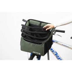 Kosz rowerowy i plecak dla psa, kota PETRIVE BikeOn green do 9 kg. Zielone plecaki męskie PETRIVE, bez wzorów. Za 299.00 zł.