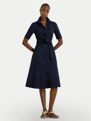 LAUREN RALPH LAUREN Sukienka koszulowa 200748950010 Granatowy Regular Fit. Niebieskie sukienki damskie Lauren Ralph Lauren, bez wzorów, z bawełny, bez kołnierzyka, bez ramiączek, koszulowe. Za 1,072.99 zł.