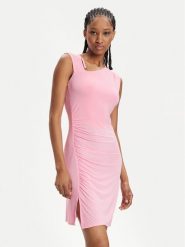 Hugo Sukienka codzienna Nalira 50514027 Różowy Slim Fit. Czerwone sukienki damskie Hugo, na co dzień, l, bez wzorów, z wiskozy, bez kołnierzyka, bez ramiączek, proste. Za 449.99 zł.