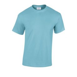 Ciężka Bawełniana Koszulka Unisex Dla Dorosłych. Niebieskie bluzki damskie GILDAN, m, bez wzorów, z bawełny, sportowe, bez kołnierzyka, bez ramiączek. Za 30.99 zł.