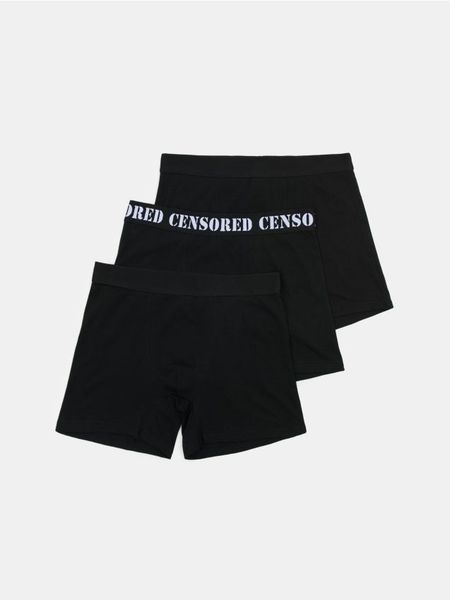 Bawełniane bokserki Long 3 pack - czarny. Czarne bokserki męskie Sinsay, bez wzorów, z bawełny. W wyprzedaży za 22.99 zł.