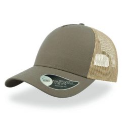 Czapka trucker bawełniana Atlantis Headwear Rapper. Zielone czapki damskie TAIMEN, bez wzorów, z bawełny. Za 99.99 zł.