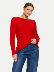 Morgan Sweter 242-MUNCH Czerwony Regular Fit. Czerwone swetry nierozpinane damskie Morgan, xs, bez wzorów, z syntetyku, bez kołnierzyka, bez ramiączek. Za 199.99 zł.