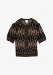 Kardigan. Czarne kardigany damskie bonprix, bez wzorów, bez kołnierzyka. Za 149.99 zł.