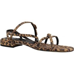 Sandały UNISA CHISUN LKD Nadruk zwierzęcy. Brązowe sandały damskie Unisa, bez wzorów, ze skóry, bez obcasa, bez zapięcia. Za 437.99 zł.