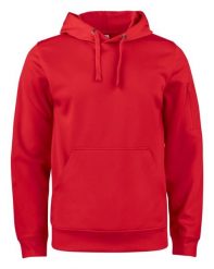 Clique Basic Active Hoody uniseks bluza z kapturem z poliestru – red. Czerwone bluzy damskie CLIQUE, s, bez wzorów, bez ramiączek, z kapturem. Za 183.12 zł.