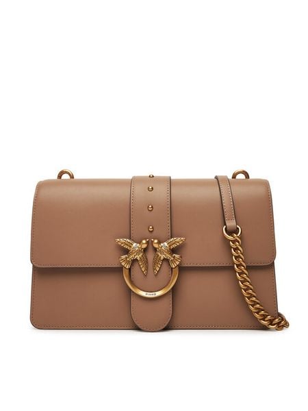 PINKO Torebka Love One Classic ST.CL Al 25-26 PLTT 105857 A0F1 Beżowy. Brązowe listonoszki damskie Pinko, bez wzorów, ze skóry, bez dodatków. Za 1,329.00 zł.