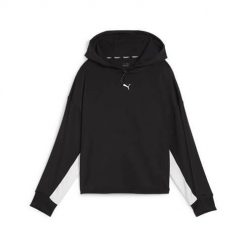 Bluza treningowa damska Puma Fit Double Knit. Czarne bluzy damskie Puma, l, bez wzorów, z syntetyku, sportowe, bez ramiączek, z kapturem. Za 403.00 zł.