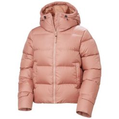 Damska kurtka z kapturem Helly Hansen Essence Down. Czerwone kurtki sportowe damskie Helly Hansen, m, bez wzorów, z materiału, bez ramiączek, z kapturem, trekkingowe. Za 959.20 zł.