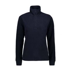 Bluza polarowa damska CMP. Niebieskie bluzy damskie CMP, bez wzorów, z polaru, sportowe, bez ramiączek, bez kaptura. Za 119.99 zł.