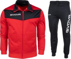 Dres Givova Tuta Visa Triacetato czerwono-czarny TR018 1210 XS. Czarne komplety dresowe męskie Givova, m, bez wzorów, z dresówki. Za 124.69 zł.