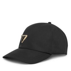 Czapka z daszkiem Guess. Czarne czapki damskie Guess, z aplikacjami. Za 159.99 zł.