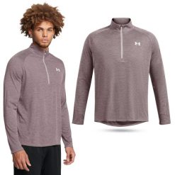 Koszulka męska treningowa Under Armour Tech z długim rękawem. Szare bluzy męskie Under Armour, m, bez wzorów, sportowe, bez ramiączek, bez kaptura. Za 149.99 zł.