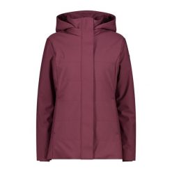 Kurtka parka damska z kapturem softshell CMP. Czerwone kurtki damskie CMP, bez wzorów, z softshellu, z kapturem. Za 633.00 zł.