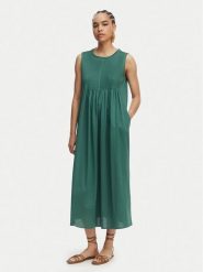 Weekend Max Mara Sukienka codzienna Ricordo 2615621022 Zielony Regular Fit. Zielone sukienki damskie Weekend Max Mara, na co dzień, l, bez wzorów, z bawełny, bez kołnierzyka, bez ramiączek, proste. Za 949.99 zł.