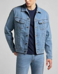 LEE RIDER JACKET MĘSKA KURTKA JEANSOWA LIGHT WORN L89ZSQXN 112145656. Kurtki męskie Lee, l, bez wzorów, z jeansu, bez kaptura. Za 249.99 zł.