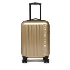 Walizka kabinowa Armani Exchange. Żółte walizki damskie Armani Exchange, bez wzorów. Za 909.99 zł.