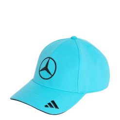 Czapka Mercedes-Amg Petronas Formula 1 Team George Russell. Niebieskie czapki damskie Adidas, bez wzorów, z materiału. Za 239.00 zł.