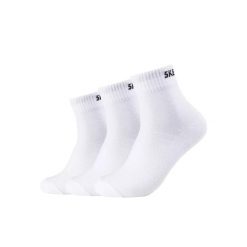 Skarpetki sportowe dla dorosłych 3PPK Unisex Mesh Ventilation Quarter Socks. Białe skarpety męskie Skechers, bez wzorów, z meshu. Za 29.99 zł.