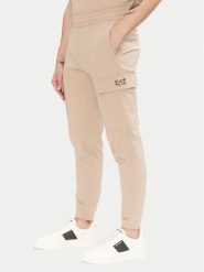 EA7 Emporio Armani Spodnie dresowe 8NPP67 PJVRZ U6155 Beżowy Regular Fit. Brązowe spodnie sportowe męskie EA7 Emporio Armani, m, bez wzorów, z bawełny. Za 269.99 zł.