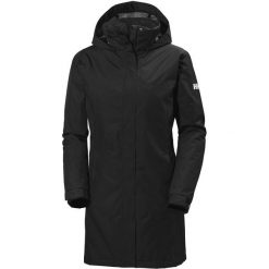 Płaszcz ocieplany dla kobiet Helly Hansen Aden. Czarne płaszcze damskie CEP, s, bez wzorów, z materiału, eleganckie, bez kołnierzyka, bez kaptura. Za 698.50 zł.