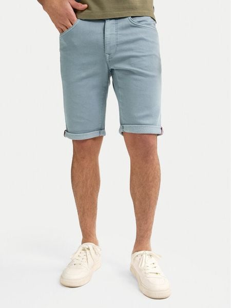 Petrol Industries Szorty jeansowe M-ROS-SHO005 Błękitny Slim Fit. Niebieskie szorty męskie Petrol Industries, bez wzorów, z bawełny. Za 209.99 zł.
