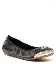 Rieker Baleriny 41462-00 Czarny. Czarne balerinki damskie Rieker, bez wzorów, ze skóry, bez obcasa, bez zapięcia. Za 269.99 zł.