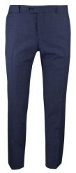 Wełniane, Eleganckie Spodnie Męskie - MEN'SFIELD - Granatowe, Drobna Kratka. Eleganckie spodnie męskie MEN'SFIELD, bez wzorów, z gumy, eleganckie. Za 285.00 zł.