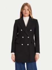 Morgan Płaszcz przejściowy 252-GCHA Czarny Regular Fit. Czarne płaszcze damskie Morgan, bez wzorów, z syntetyku, bez kołnierzyka, bez kaptura. Za 489.99 zł.