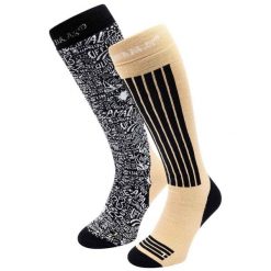Skarpety narciarskie - 2 pary - czarne wielokolorowe. Czarne skarpety męskie POEDERBAAS, bez wzorów, z elastanu. Za 177.72 zł.