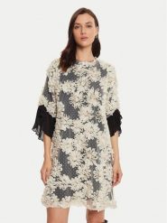 Bruuns Bazaar Sukienka koktajlowa Adali BBW4054 Écru Regular Fit. Sukienki damskie Bruuns Bazaar, bez wzorów, z syntetyku, wizytowe, bez kołnierzyka, bez ramiączek. Za 669.99 zł.