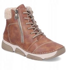 Rieker Booties Brązowe 38 (45931-24). Brązowe obuwie sportowe damskie Rieker, bez wzorów, bez zapięcia. Za 316.22 zł.