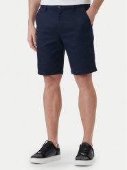 Calvin Klein Szorty materiałowe LV04LF601G Granatowy Regular Fit. Niebieskie szorty męskie Calvin Klein, bez wzorów, z bawełny. Za 369.99 zł.