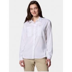 Koszulka turystyczna damska Columbia Silver Ridge Utility. Niebieskie bluzki damskie Columbia, m, bez wzorów, sportowe, bez kołnierzyka, bez ramiączek. Za 329.00 zł.