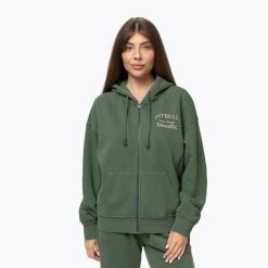 Bluza damska Pitbull Sweetie Hooded Zip. Zielone bluzy damskie PITBULL, l, bez wzorów, z bawełny, sportowe, bez ramiączek, bez kaptura. Za 189.99 zł.