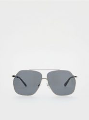 Okulary przeciwsłoneczne AVIATOR - srebrny. Szare okulary przeciwsłoneczne damskie Reserved. W wyprzedaży za 22.99 zł.